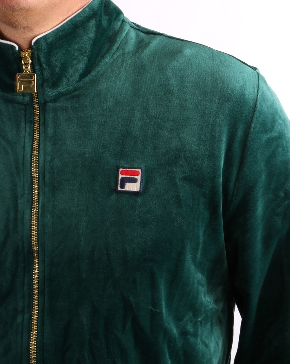 Fila Vintage Velour Track Top Green
