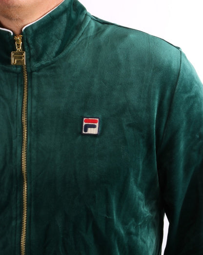 Fila Vintage Velour Track Top Green