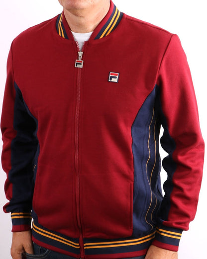 Fila Vintage Mk1 Settanta Track Top Dark Red/Navy