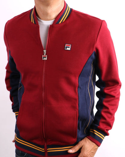 Fila Vintage Mk1 Settanta Track Top Dark Red/Navy