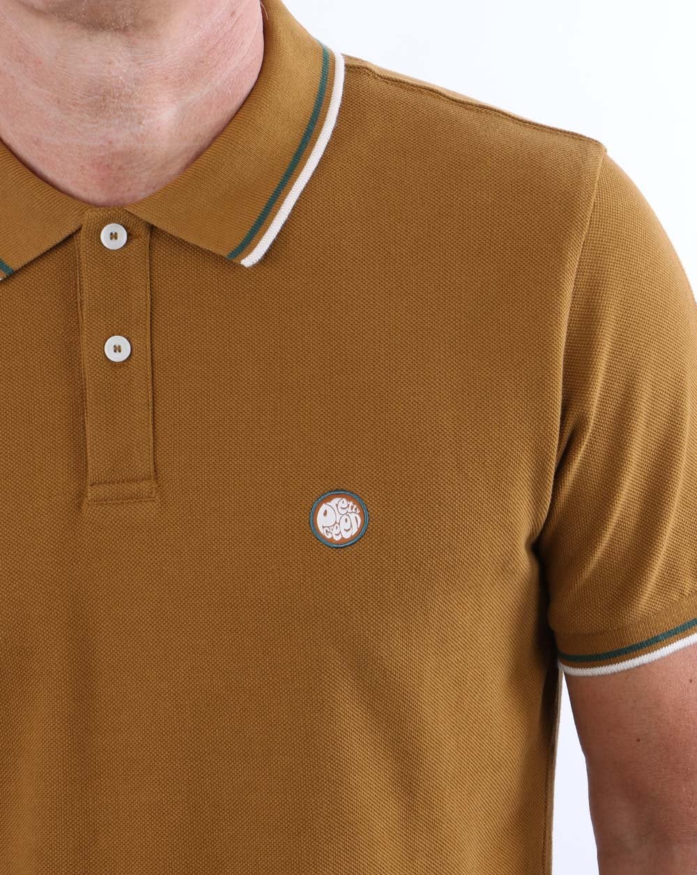 Pretty Green Tipped Polo Tan