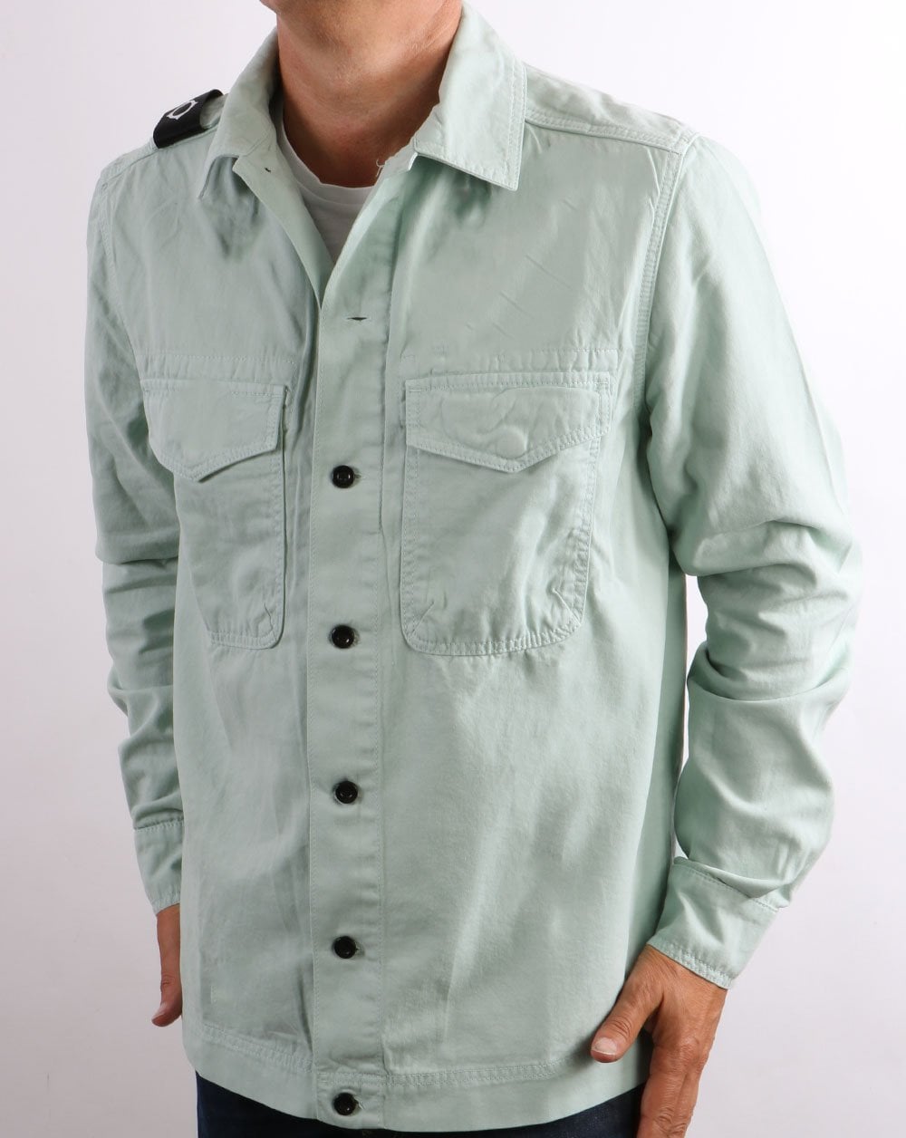 Ma.strum Two Pocket Gd Overshirt Mist Green
