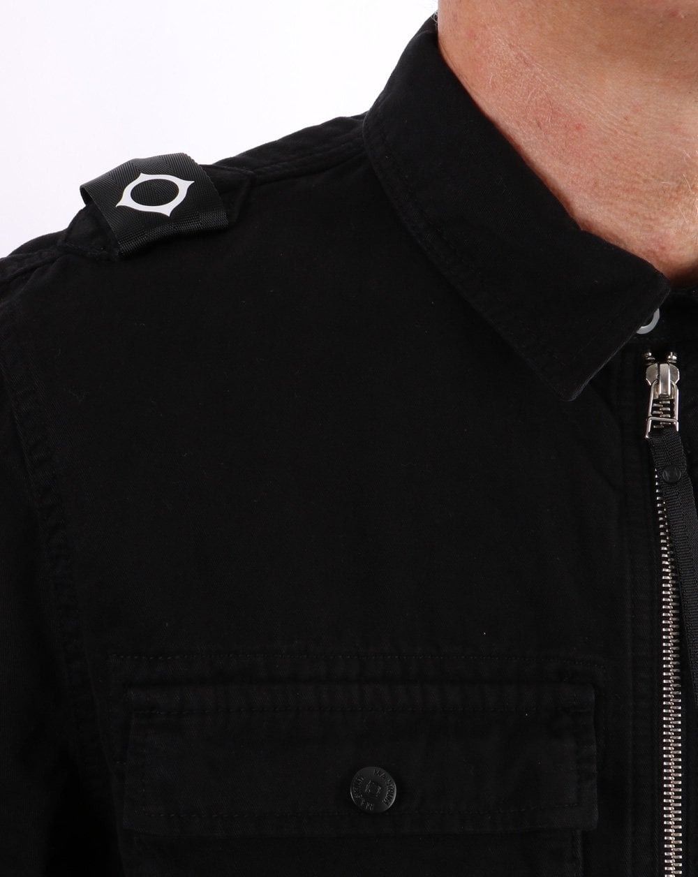 Ma.strum Gd Zip Front Overshirt Black
