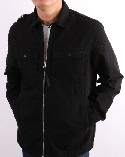 Ma.strum Gd Zip Front Overshirt Black