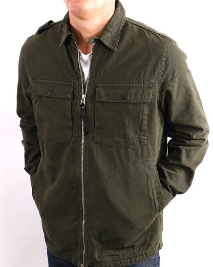 Ma.strum Gd Zip Front Overshirt Green