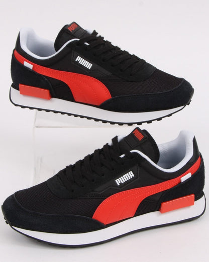 Puma Future Rider Vintage Trainers Black/Red