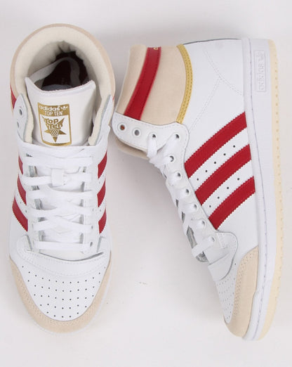 Adidas Top Ten Trainers White/Victory Red