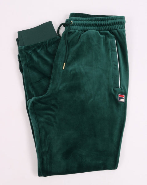 Fila Vintage Velour Track Pants Green