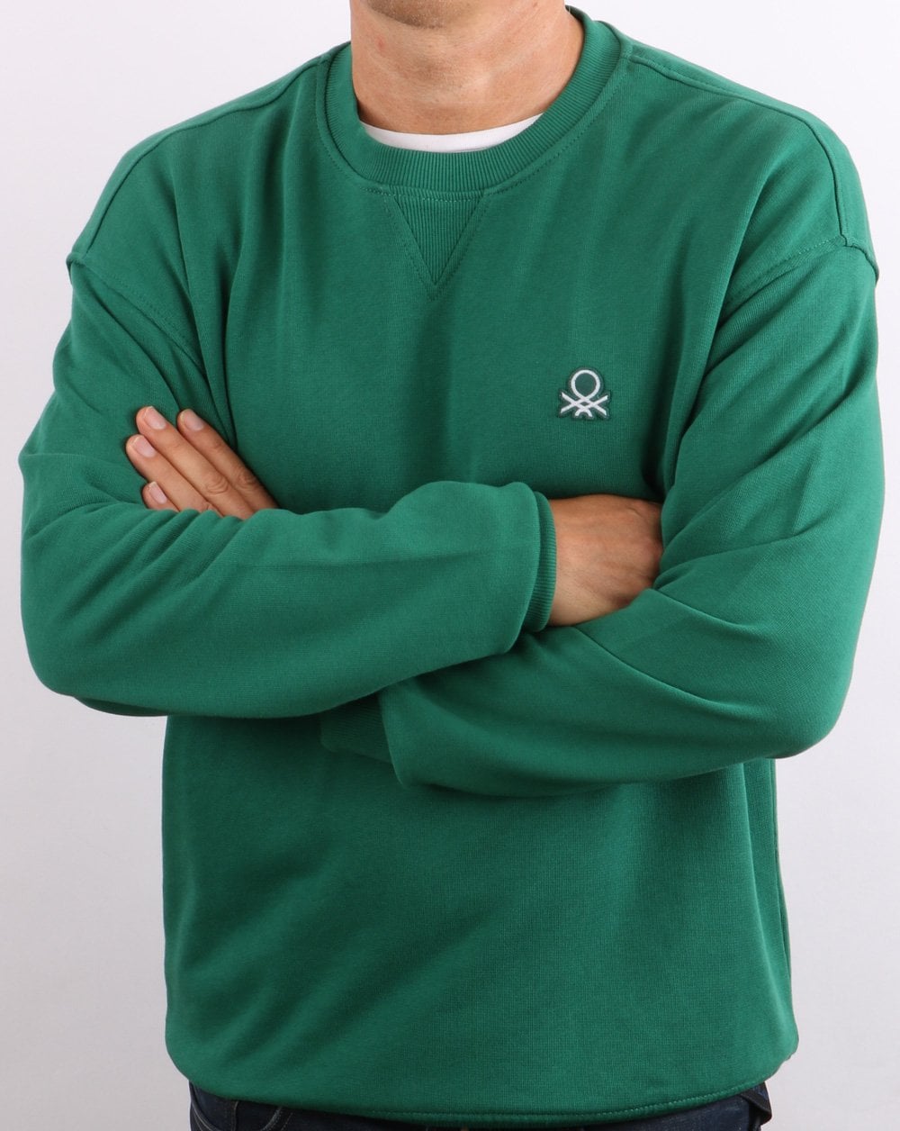Benetton Logo Sweatshirt Forest Green
