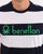 Benetton Striped T-shirt Navy/White