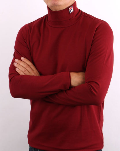 Fila Vintage Roll Neck Deep Red