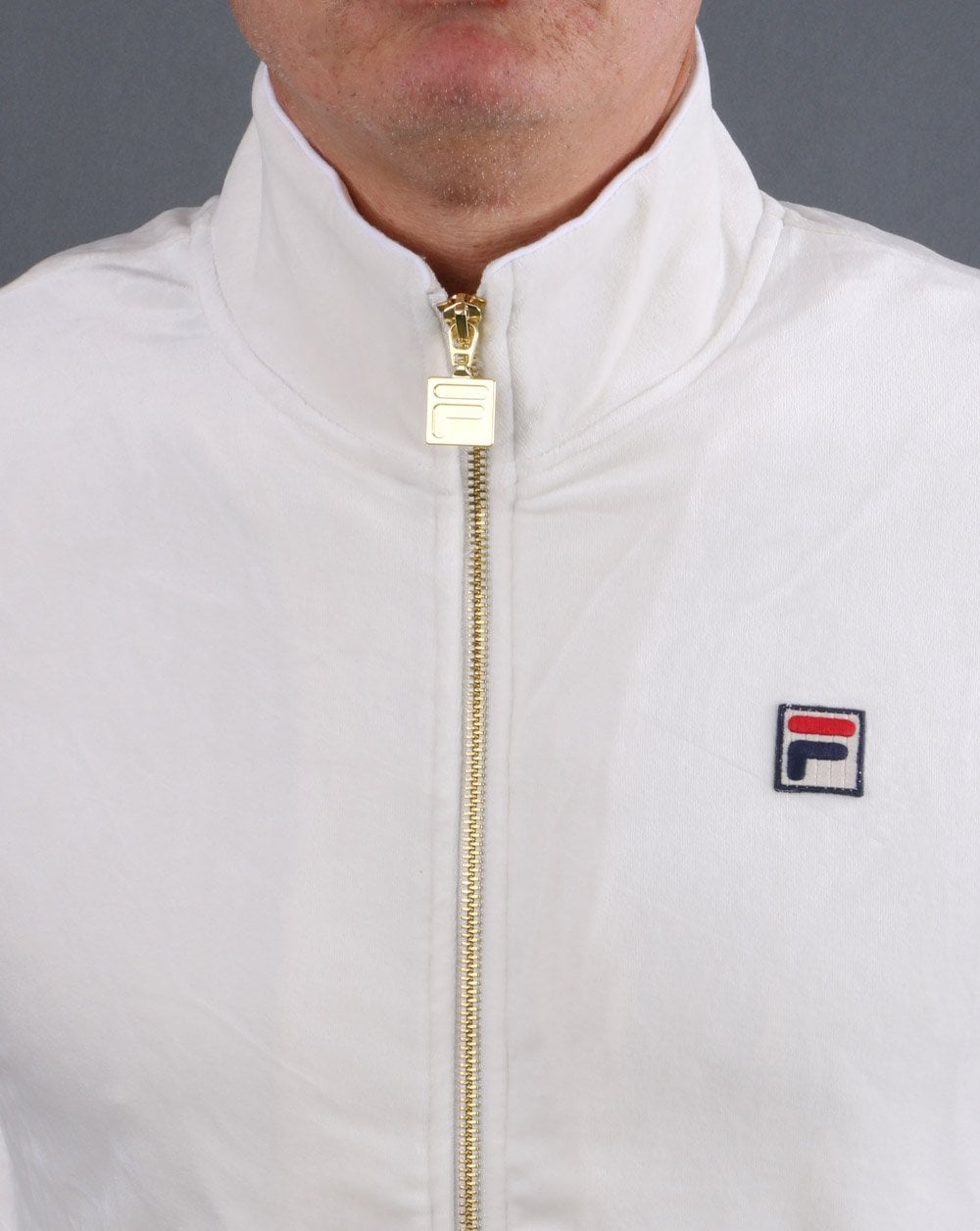 Fila Vintage Velour Track Top Cream