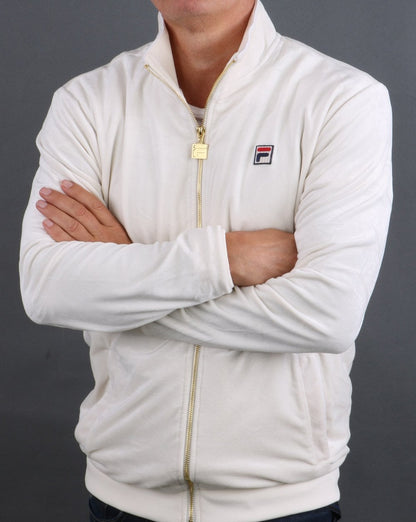 Fila Vintage Velour Track Top Cream