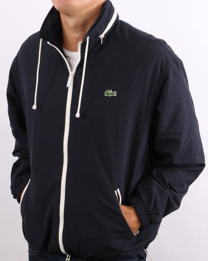 Lacoste Water Resistant Windbreaker Navy