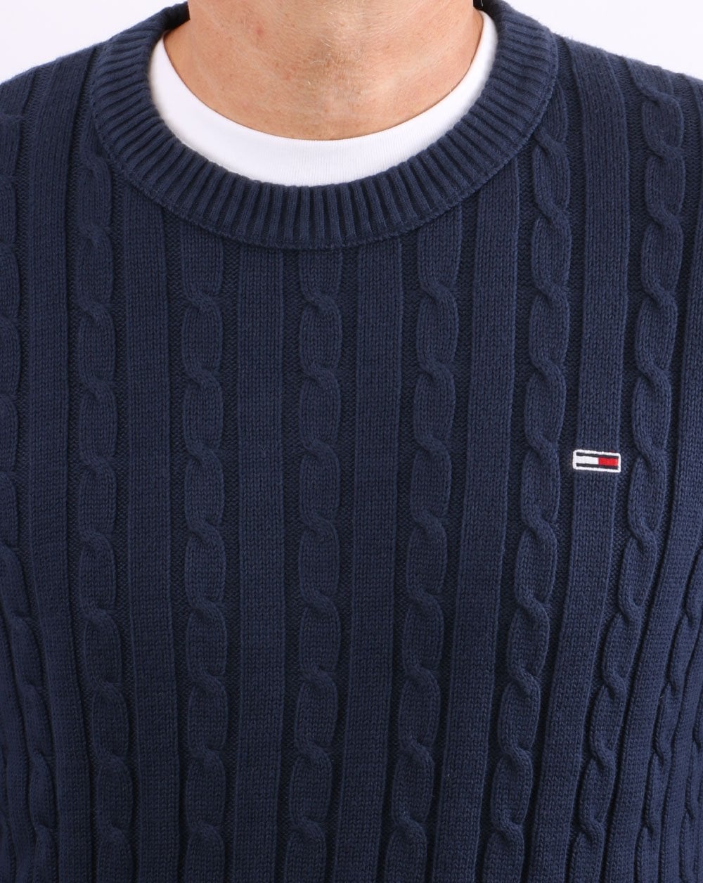 Tommy Jeans Cable Knit Jumper Navy