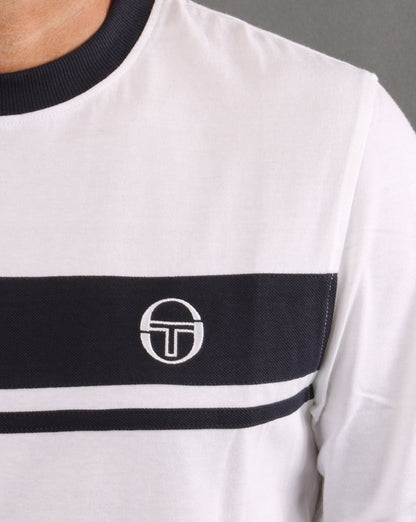 Sergio Tacchini Masters Long Sleeve T Shirt White/Navy