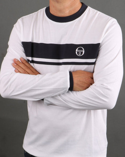 Sergio Tacchini Masters Long Sleeve T Shirt White/Navy