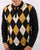 Gabicci Vintage Diamond Knit Black