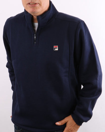 Fila Vintage Rio 1/4 Zip Sweat Navy