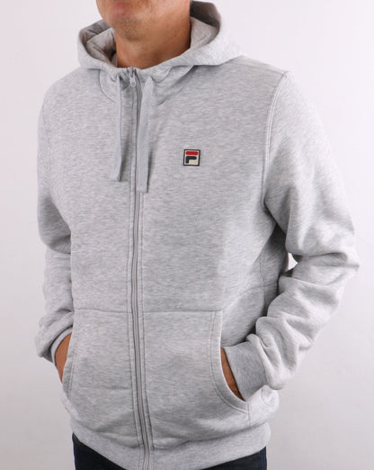 Fila Vintage Full Zip Hoody Light Grey Marl