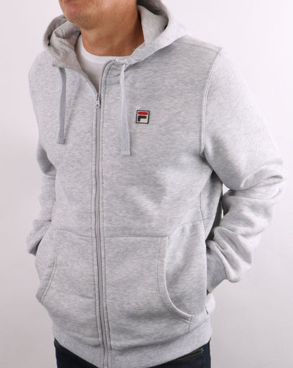 Fila Vintage Full Zip Hoody Light Grey Marl