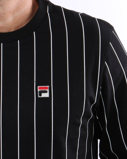 Fila Vintage Cannon LS T Shirt Black/White