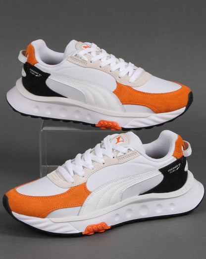 Puma Wild Rider Rollin Trainer Vibrant Orange/White