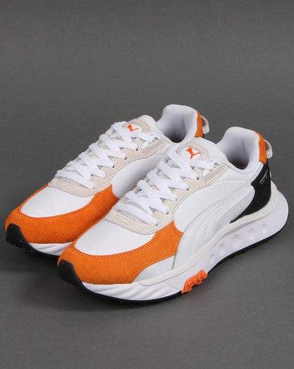 Puma Wild Rider Rollin Trainer Vibrant Orange/White