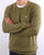 Tommy Jeans Crew Neck Knit Jumper Olive
