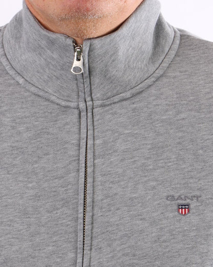 Gant Original Full Zip Track Top Grey Melange