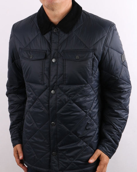 Barbour Shirt Quilt Jacket Navy