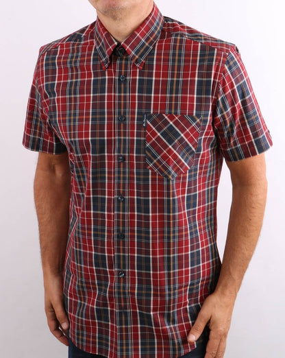 Ben Sherman Tartan Check Shirt Red