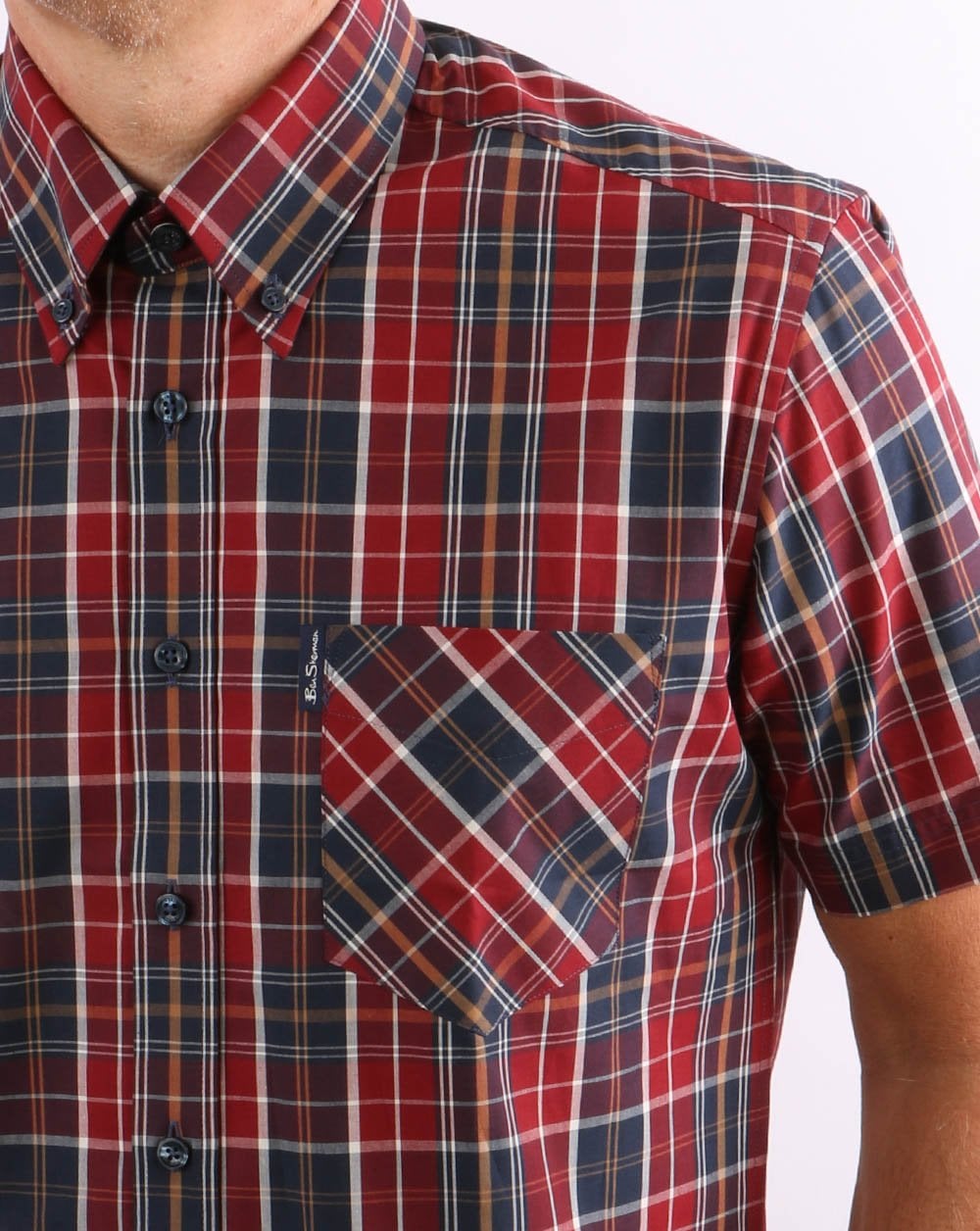 Ben Sherman Tartan Check Shirt Red