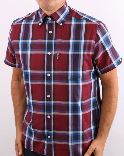Trojan Check Short Sleeve Shirt Port