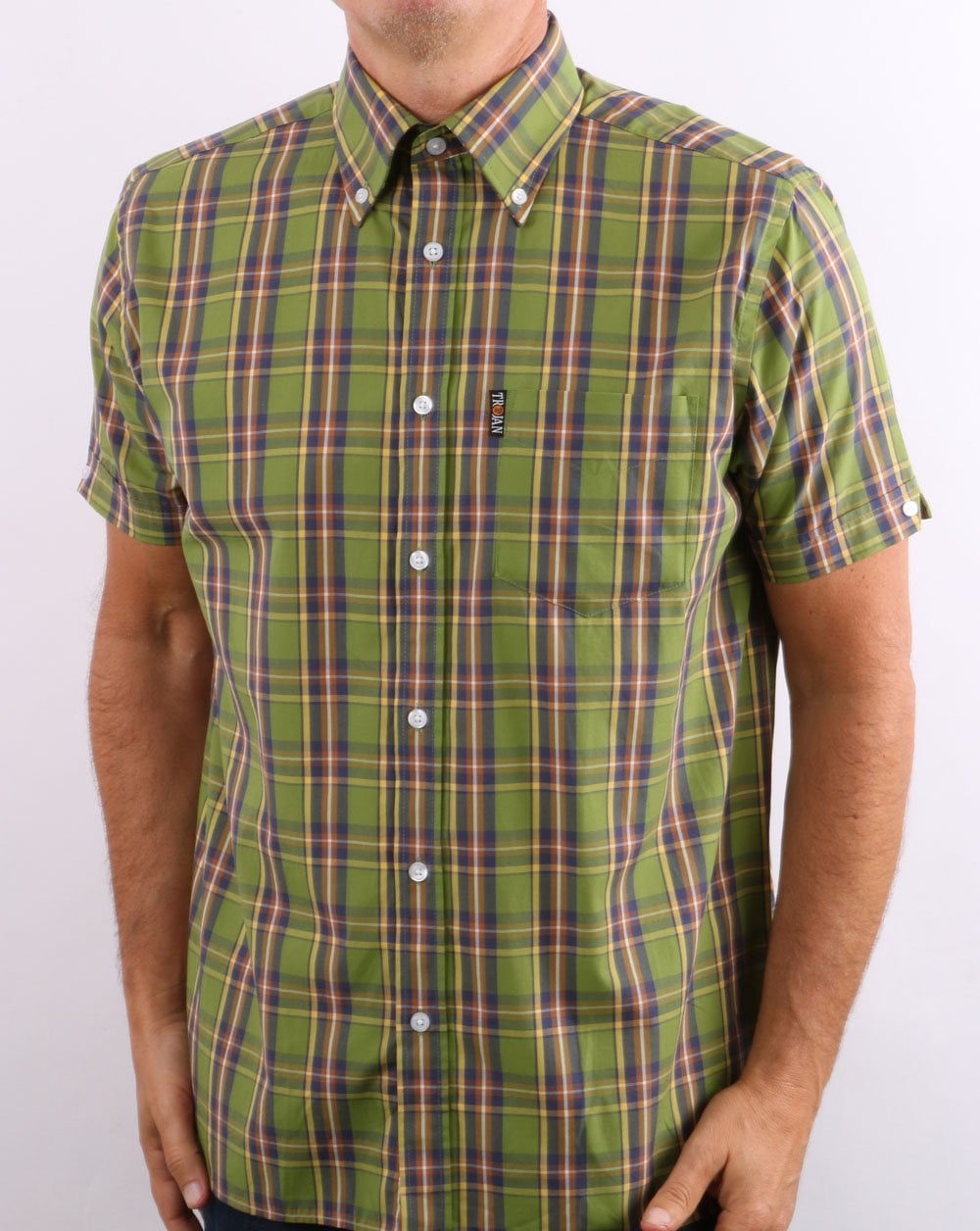 Trojan Check Shirt Green