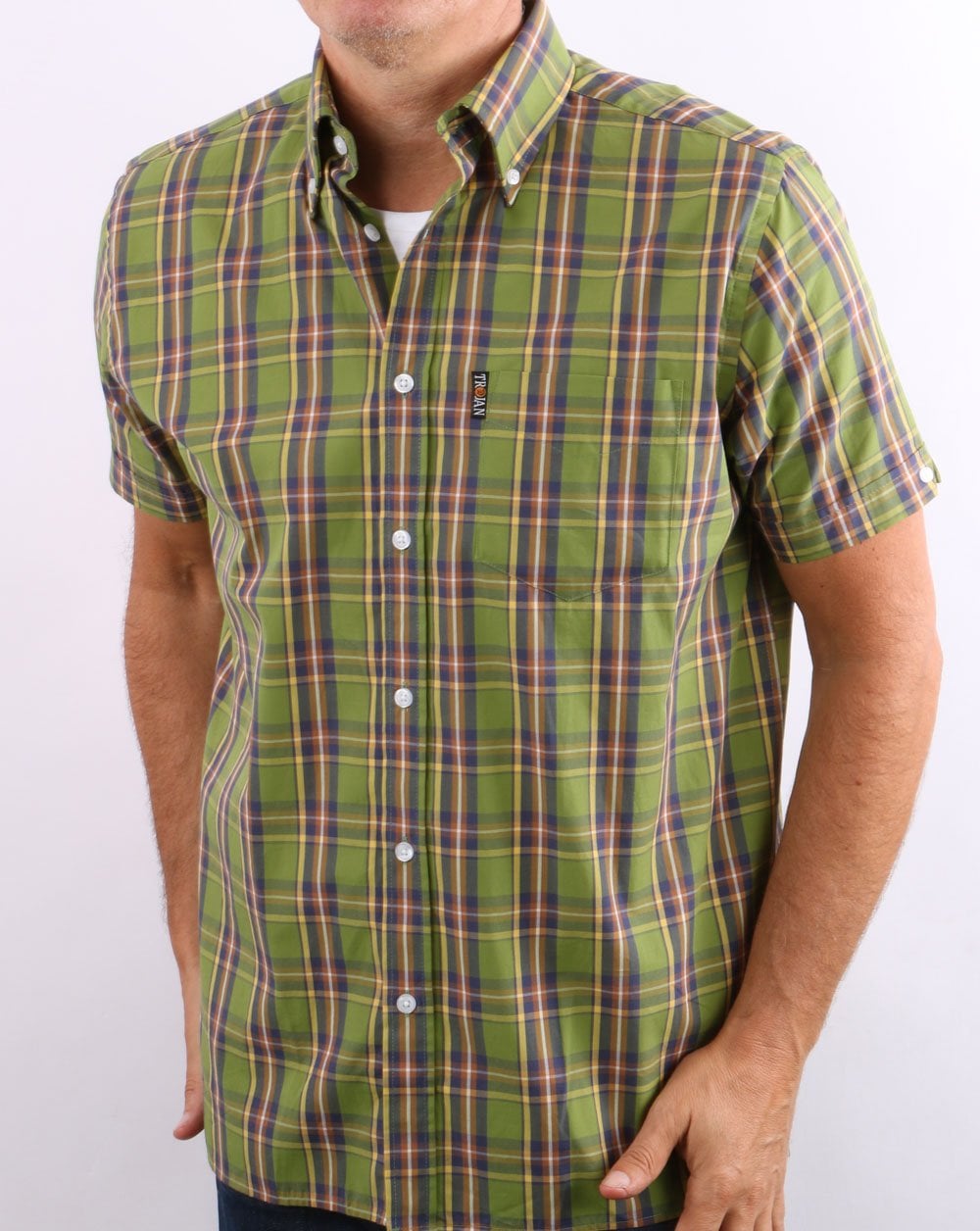 Trojan Check Shirt Green