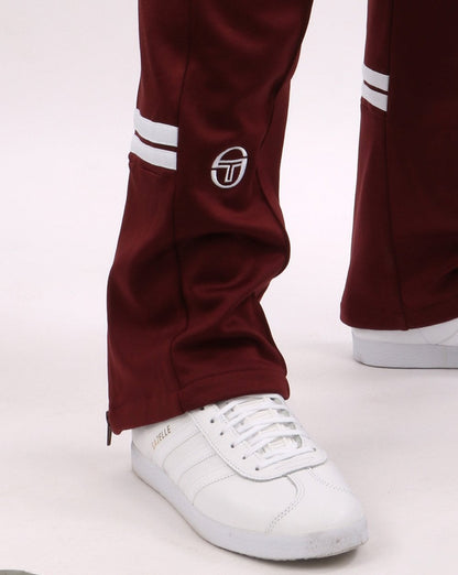 Sergio Tacchini Zip Bottom Track Pants Burgundy