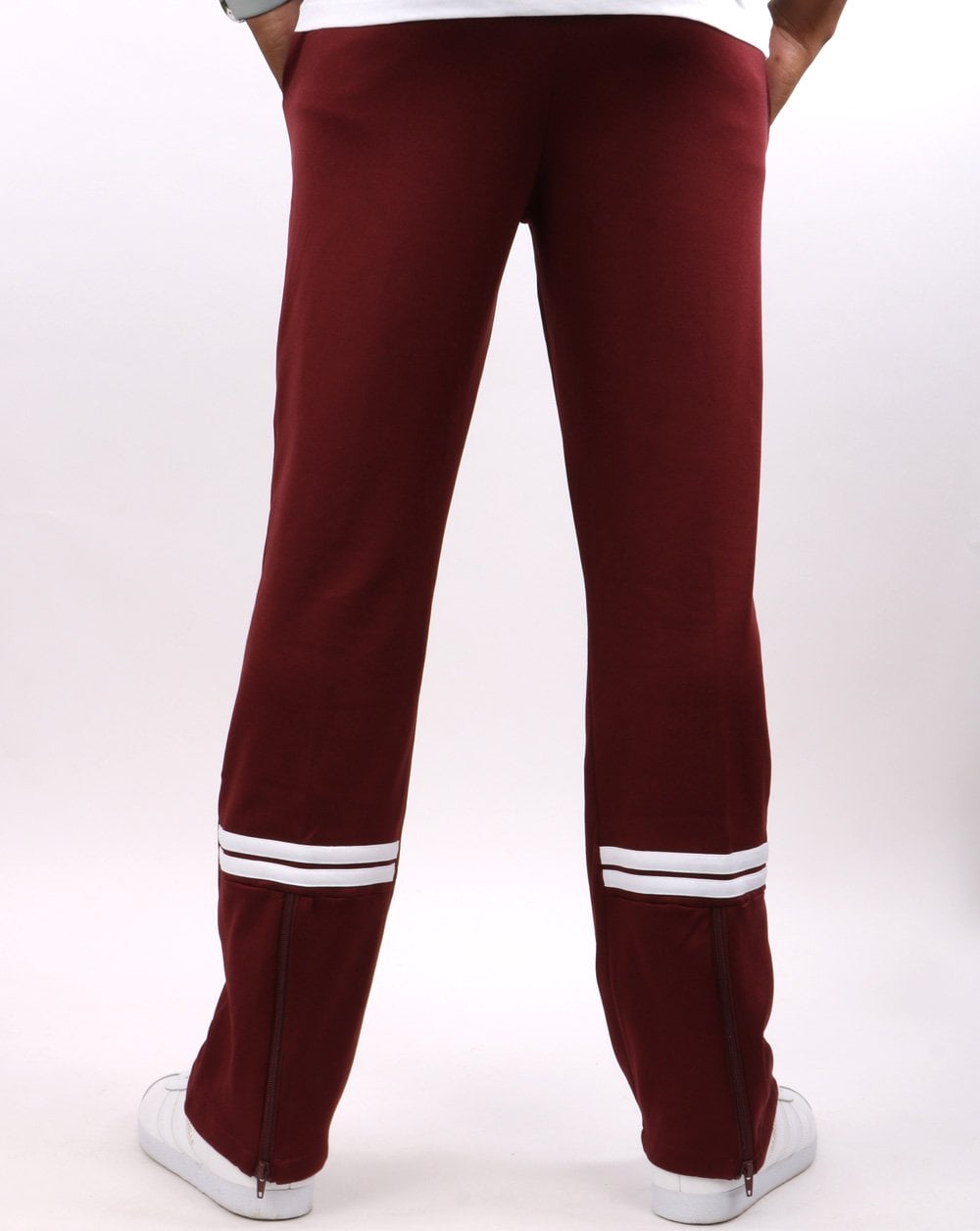 Sergio Tacchini Zip Bottom Track Pants Burgundy