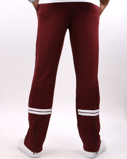 Sergio Tacchini Zip Bottom Track Pants Burgundy