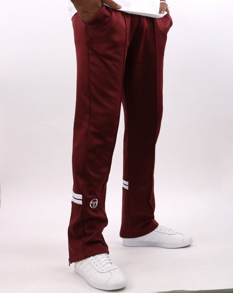 Sergio Tacchini Zip Bottom Track Pants Burgundy