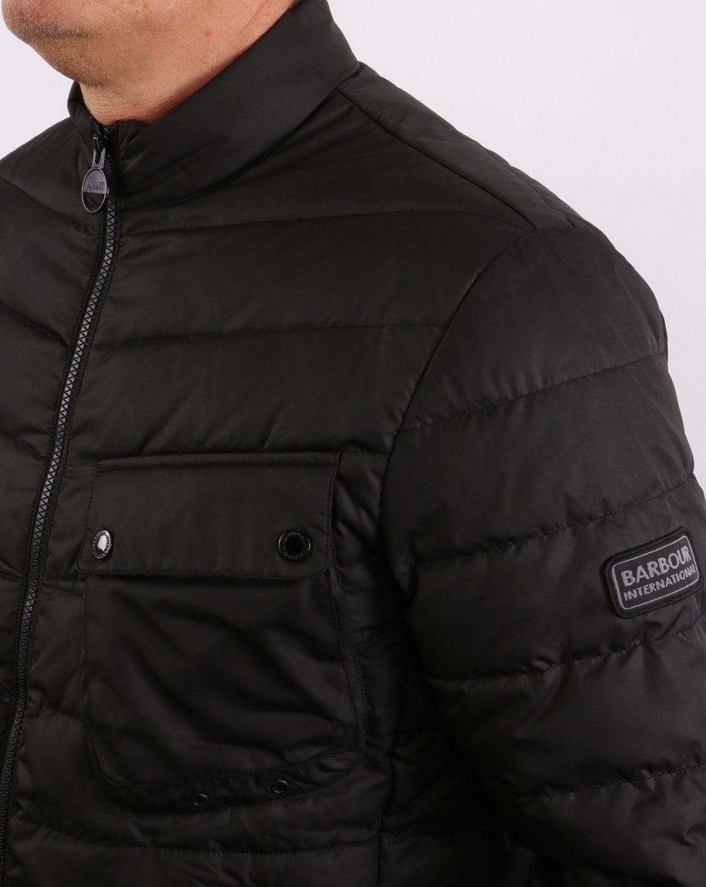 Barbour International Winter Chain Quilt Jacket Black