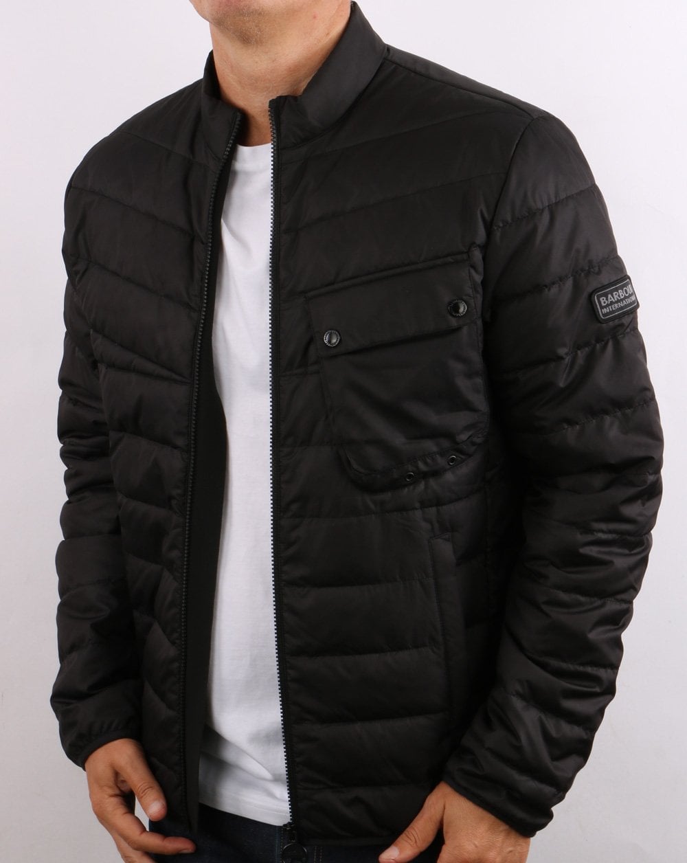 Barbour International Winter Chain Quilt Jacket Black