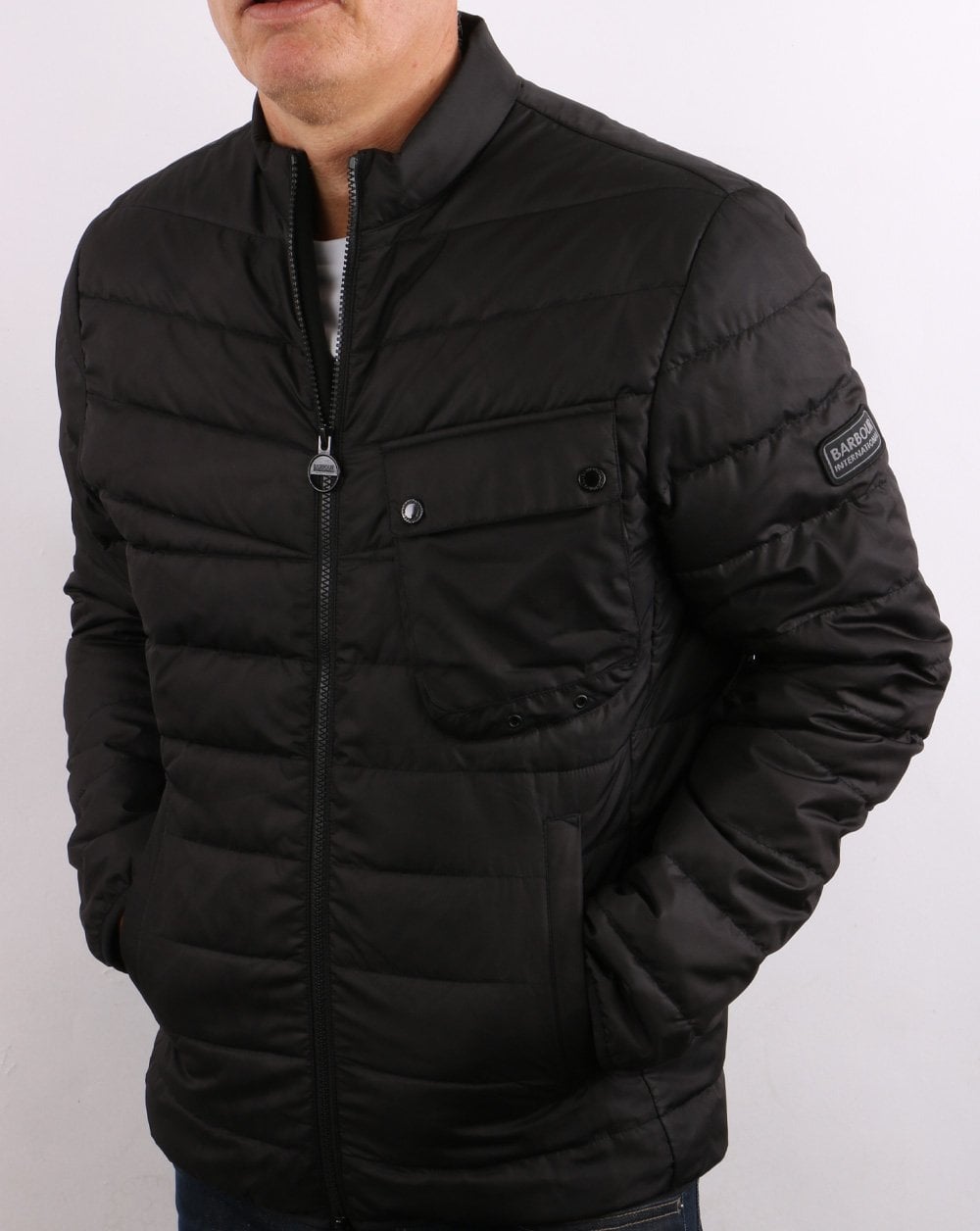 Barbour International Winter Chain Quilt Jacket Black