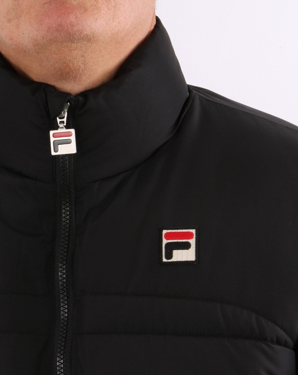 Fila Vintage Elias Quilted Puffer Jacket Black