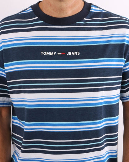 Tommy Hilfiger Multi Stripe T-shirt Twilight Navy