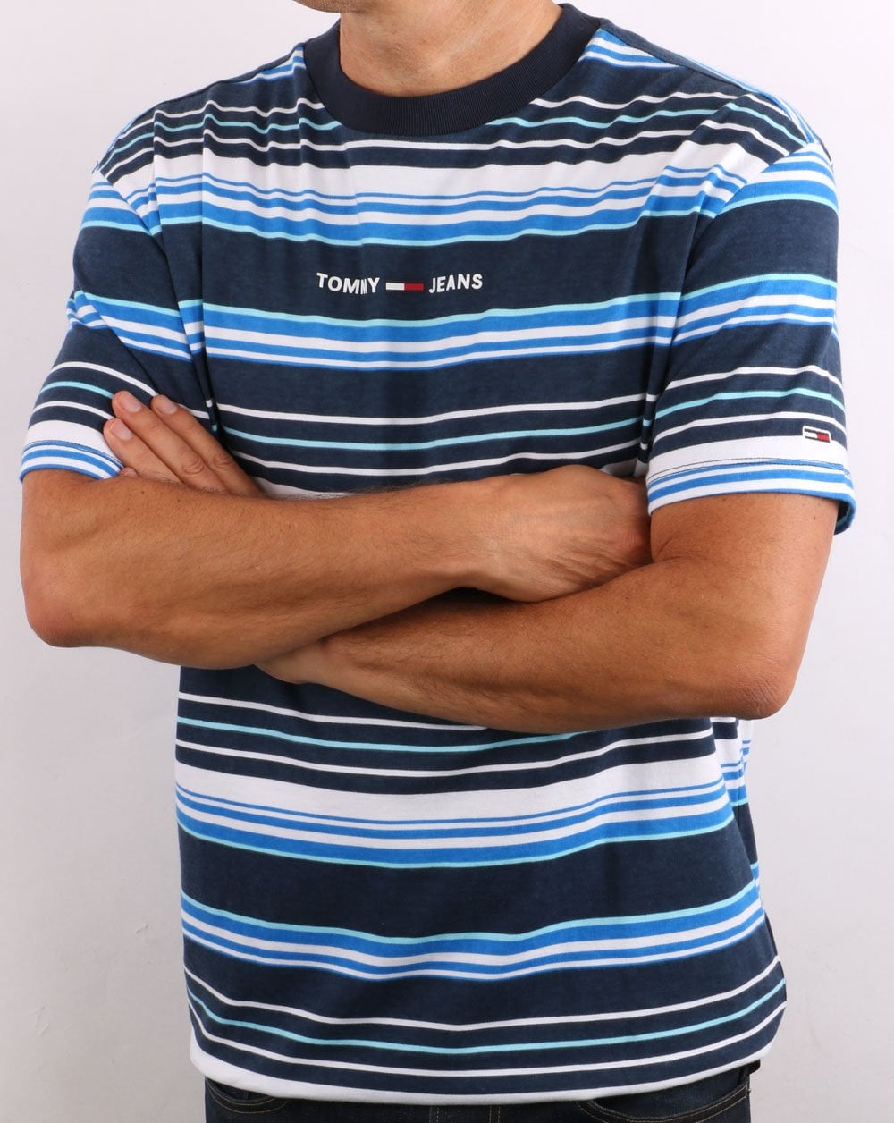 Tommy Hilfiger Multi Stripe T-shirt Twilight Navy