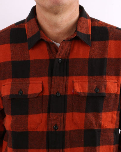 Levi's Classics Worker Check Shirt Burnt Orange