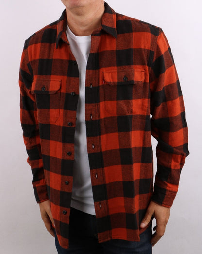 Levi's Classics Worker Check Shirt Burnt Orange