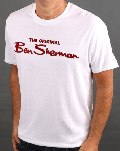 Ben Sherman Signature Flock T-shirt White