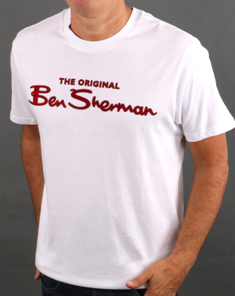Ben Sherman Signature Flock T-shirt White